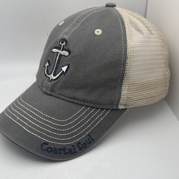 Coastal Soul Anchor Big Hed Cap Seacoast Caribbean Mesh SnapBack Baseball GR43 - Picture 2 of 5